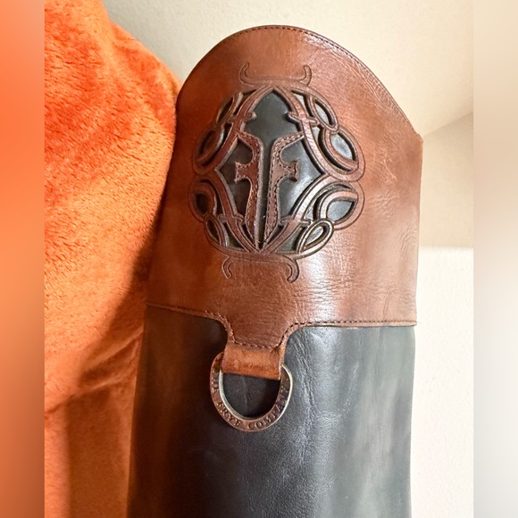 Frye Tan Leather two-tone riding boots. Authentic. - Picture 11 of 13